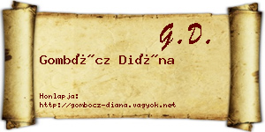 Gombócz Diána névjegykártya